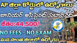 AP జిల్లా కోర్టులో ఉద్యోగాలు భర్తీ  Ap District court jobs 2024  Ap Govt Jobs  Tech Guruvu [upl. by Wadesworth]