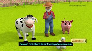 Old MacDonald Had A Farm Karaoke sing along Nursery Rhymes for children  Karaoke  Kiddiestv [upl. by Phyllys]