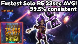 UPDATED  Fastest Solo R5 Deborah Post ROBO Buff  Summoners War [upl. by Renie415]