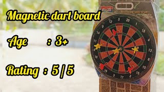 Magnetic dart board review  Toy review [upl. by Divadleahcim]