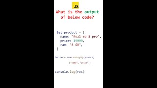 Json stringify method  javascript interview questions [upl. by Jacenta]