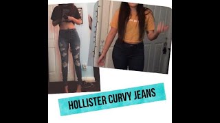 Hollister Curvy Jeans  Try on Haul amp Review [upl. by Ellynad]