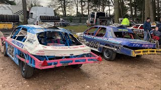 Saloon Stockcars Hednesford Hills Raceway 171124 [upl. by Nnylsia]