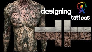 designing tattoos photobash roblox paintnet [upl. by Immaj]