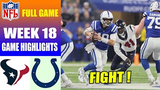 Houston Texans vs Indianapolis Colts WEEK 18 FULL GAME  NFL Highlights TODAY 2023 [upl. by Fortunna]