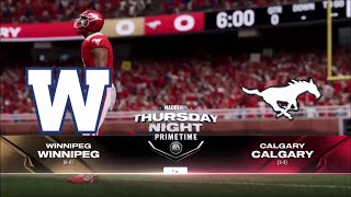 Madden 25 CFL Winnipeg Blue Bombers vs Calgary Stampeders [upl. by Chet889]