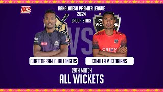 All Wickets  Chattogram Challengers vs Comilla Victorians  30th Match  Season 10  BPL 2024 [upl. by Eissalc871]