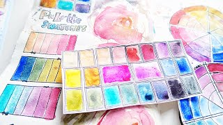 How to Use The Full Pan And Half Pan Stamps Watercolor Workbook Stamp Set [upl. by Yrad817]