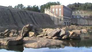 Rhodhiss N C dam on the Catawba River [upl. by Aleuname999]