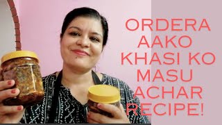 9808137720 Masu Ko Achar Recipe India Dekhi order thank you 😀 [upl. by Aivat]