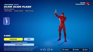 Fortnite Click Click Flash Emote Showcase [upl. by Nanek]