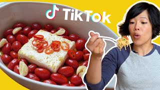 Is The Tiktok Baked Feta Pasta Up To The Hype 🍝 [upl. by Marl]