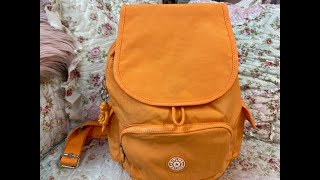 Whats in my Kipling City Pack Backpack in Soft Apricot [upl. by Ahsuatal]