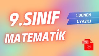 9Sınıf Matematik 1Dönem 1Yazılı 20242025 [upl. by Bortman953]