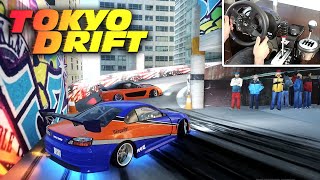 Drifting the Tokyo Drift Parking Lot with Thrustmaster T300 [upl. by Cleodal266]