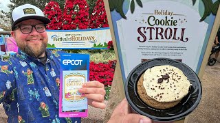 EPCOT Festival of the Holidays 2024  Complete Cookie Stroll  NEW Food amp Shows  Walt Disney World￼ [upl. by Mcneely]