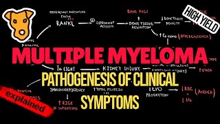 MULTIPLE MYELOMA Pathogenesis of Clinical Symptoms CRAB criteria Amyloidosis Immunodeficiency [upl. by Atalaya]