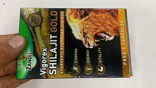 Zandu Vigorex Shilajit Gold Capsules  Vigorex Shilajit Gold Capsules Uses Side effects Review Hindi [upl. by Evelyn584]