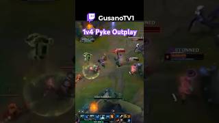 1v4 Pyke Outplay POG leagueoflegends pyke outplay [upl. by Notloc980]