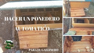 Como hacer un ponedero automático en el gallinero o corral [upl. by Neerod]