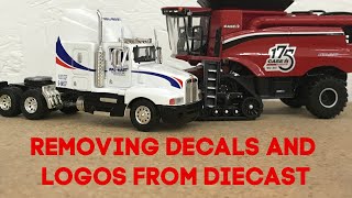 How to remove decals and logos from diecast [upl. by Earej]