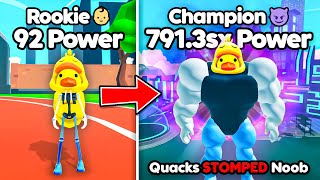 I Went From NOOB to CHAMPION and Crushed Everyone in Push Up Training Simulator Roblox [upl. by Rennat]