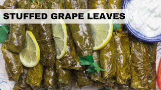 Dolmas Recipe  How To Make Stuffed Grape Leaves [upl. by Jempty]