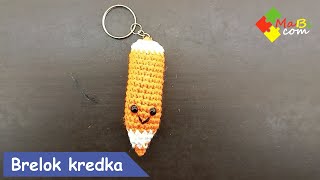 Brelok kredka Crochet crayon keychain [upl. by Ethan724]