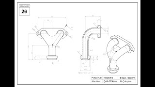 Solidworks Part Modeling Uygulama 26 Makine Elemanları [upl. by Shaylynn]