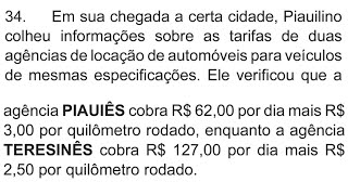 IFPI Exame Classificatório 20181 Integrado  Prova de matemática  Questão 34 [upl. by Constantina816]