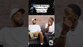 Mikal Bridges Plays Breece Hall 1v1 on NBA 2K25 👀🎮 [upl. by Engis]