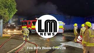 Fire Biffa Waste Coalville [upl. by Eadith660]