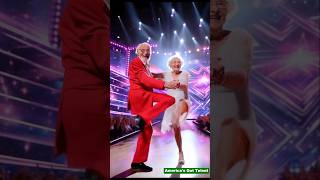 Two 100yearolds dance amazingly on the AGT stage talent [upl. by Jerrilyn]