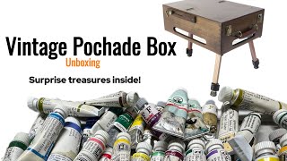 Lets Unbox a Vintage Pochade box Treasures inside [upl. by Ahcsatan]