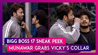 Bigg Boss 17 Sneak Peek  Jan 17 2024 Munawar FaruquiVicky Jain Get Into Ugly Physical Fight [upl. by Naiva]