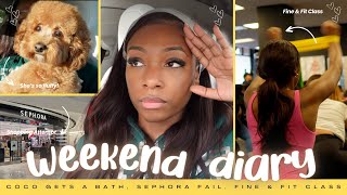 COCO gets a bath Sephora Shopping FAIL Fine amp Fit CLASS  MY WEEKEND DIARY 🛁💄🏋️‍♀️ [upl. by Eatnwahs]