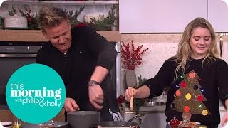 Gordon and Matilda Ramsay Cook a Christmas Breakfast  This Morning [upl. by Anurb]