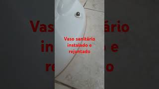 Vaso sanitário instalado e rejuntado [upl. by Sirtimid198]