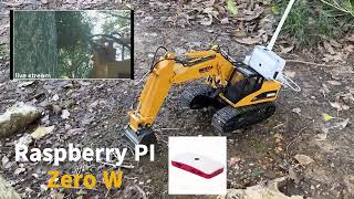 fast video streaming with raspberry pi robotics raspberrypi excavator [upl. by Llezniuq]