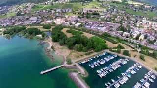 Flying along the vibrant shores of Lake Neuchâtel [upl. by Notniv]