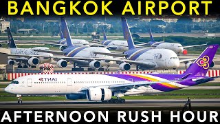 BANGKOK SUVARNABHUMI AIRPORT  Plane Spotting  Afternoon RUSH HOUR  Takeoff amp Landing [upl. by Eener]