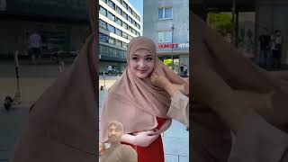 Non Hijabi try hijab first time social [upl. by Mccandless45]