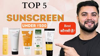 Top 5 Sunscreen Under ₹500 To Remove Pigmentation amp Sun Tan [upl. by Einnahc895]