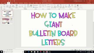 How to Make Giant Bulletin Board Letters [upl. by Ariaic977]