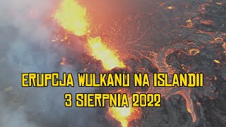 WYBUCH WULKANU NA ISLANDII 2022 ERUPCJA WULKANU FAGRADALSFJALL [upl. by Ara]