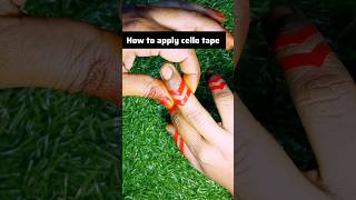 How to apply cello tape finger tapeapplyfingertapetapetrickinstantdiphenna fingerhenna henna [upl. by Akenot]