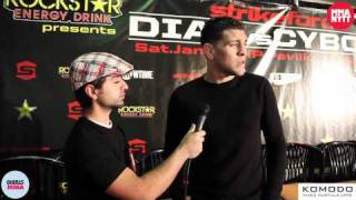 Nick Diaz interview at Strikeforce Diaz vs Cyborg 29th Jan [upl. by Lelia138]