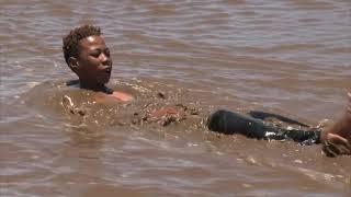 Heavy rains in central Namibia fill up dry Kuiseb River  NBC [upl. by Adaynek]