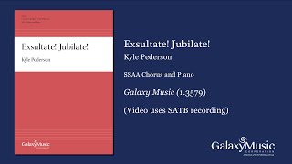 Exsultate Jubilate by Kyle Pederson  SSAA Scrolling Score [upl. by Elisabeth]