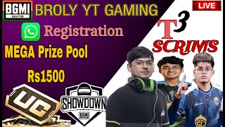 BGMI LIVE T3 SCRIMS  MEGA PRIZE POOL  UNLIMITED CUSTOM ROOM live bmps godlike bgmicoustomroom [upl. by Rihaz749]